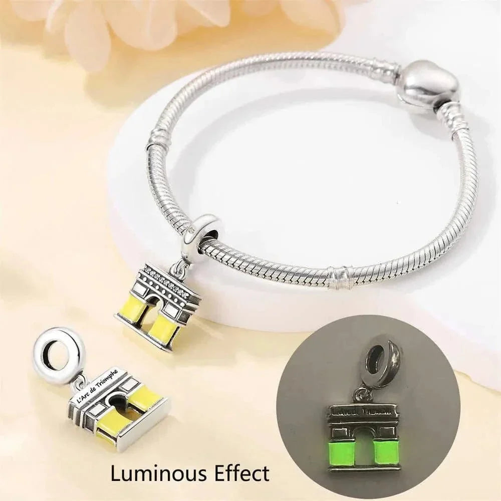 Charm Pendant Arc de Triomphe Phosphorescent