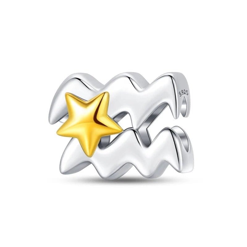 Charms Constellation Zodiaque Étoile Dorée