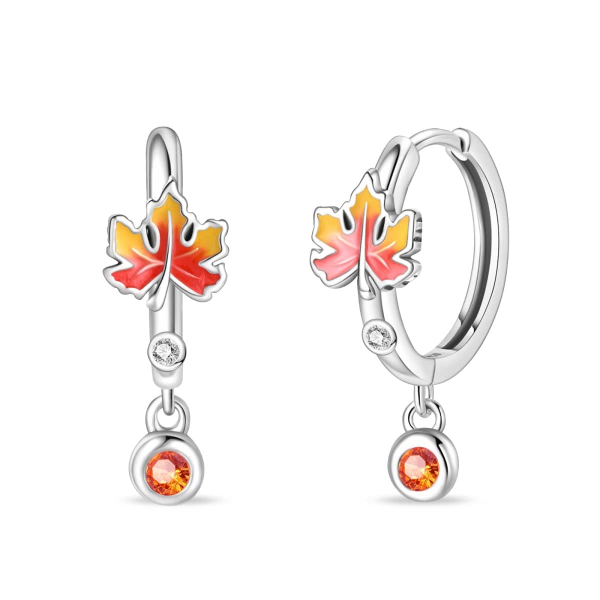 Boucles d'Oreilles Feuille d'Érable Lueur d'Automne