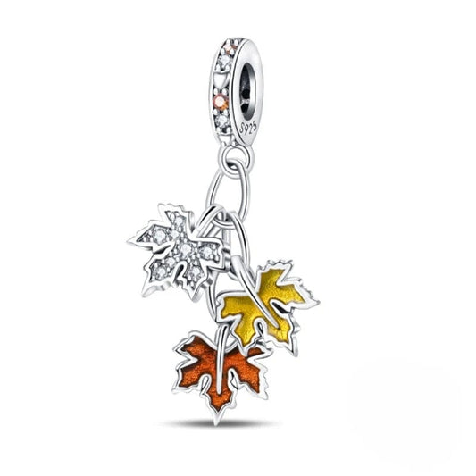 Charm Pendant Feuilles d'Érable d'Automne