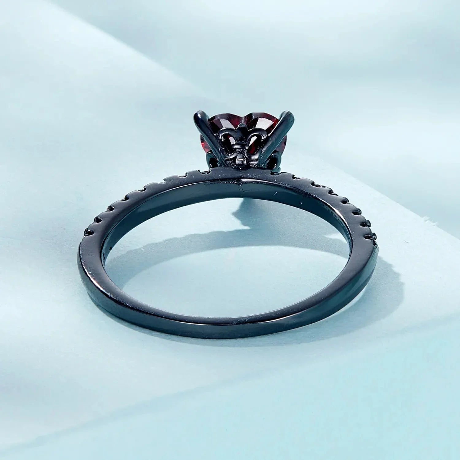 Bague Cœur Punk Noire