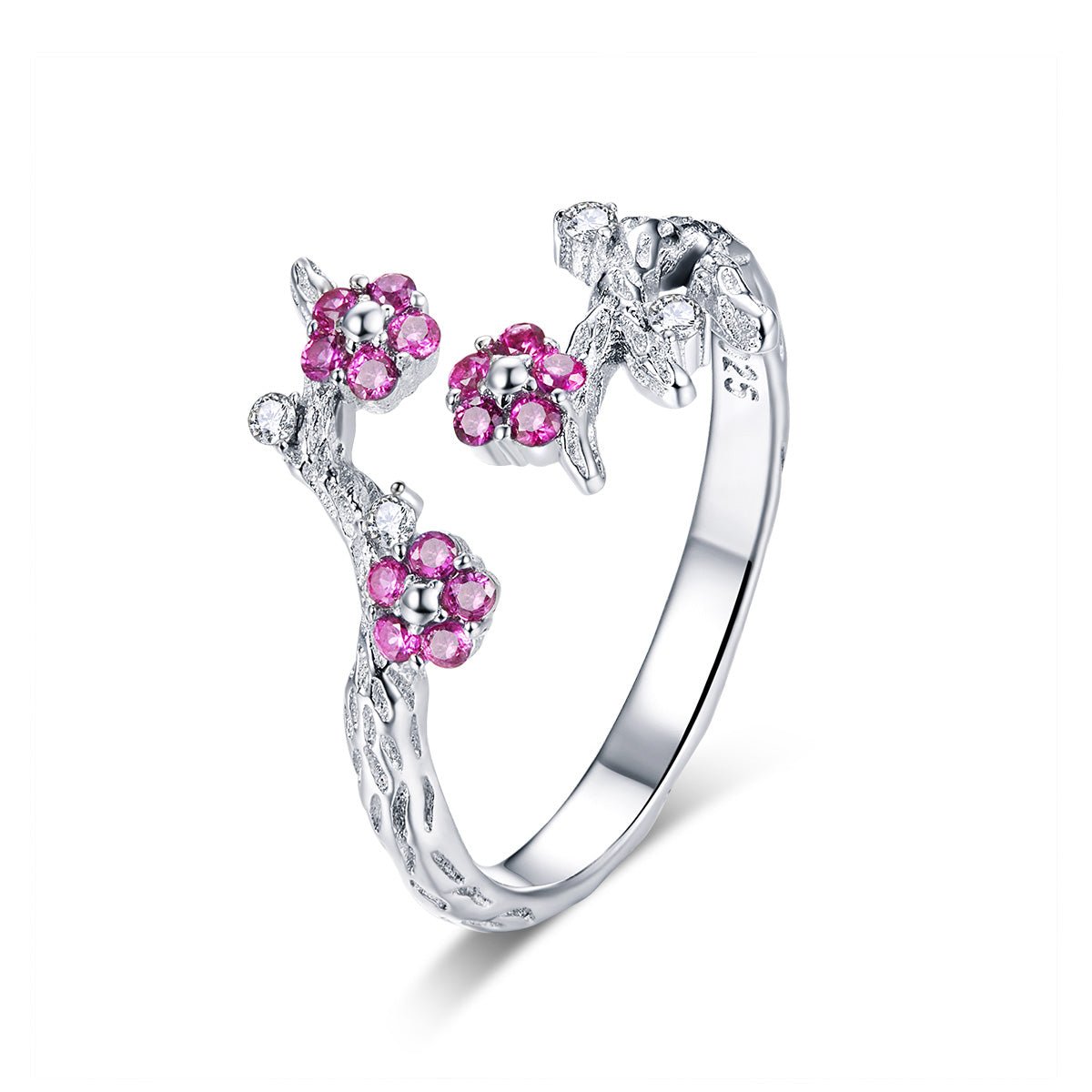 Bague Réglable Jardin de Fleurs Roses