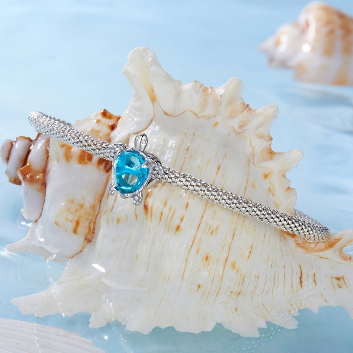 Charm Tortue Bleu Océan
