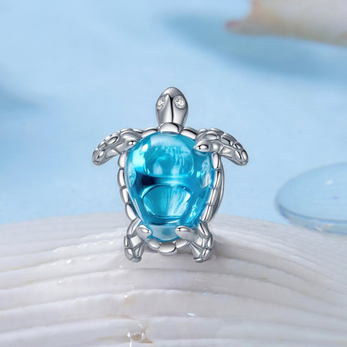 Charm Tortue Bleu Océan