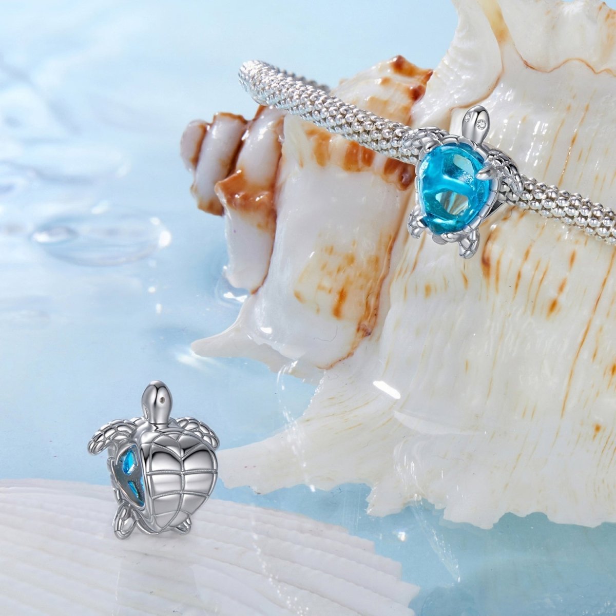 Charm Tortue Bleu Océan