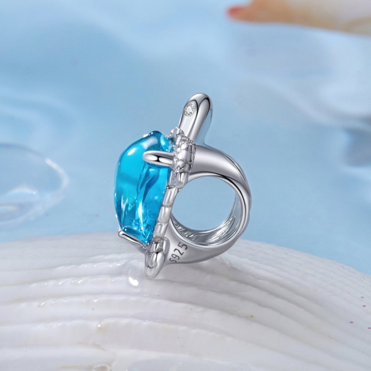 Charm Tortue Bleu Océan