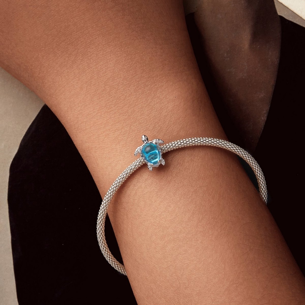 Charm Tortue Bleu Océan