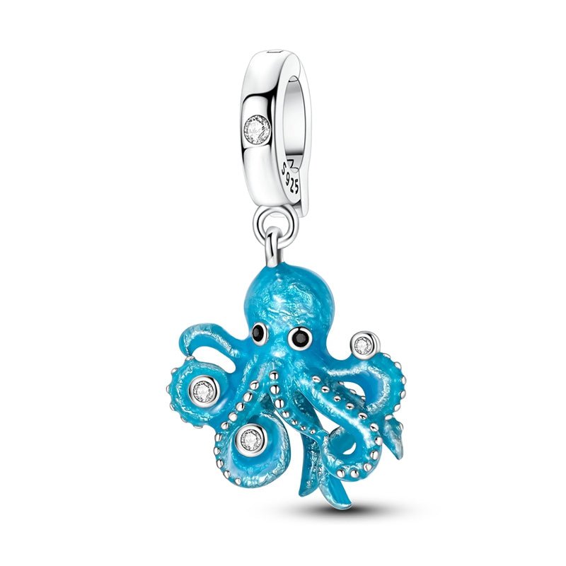 Charm Pendant Pieuvre Bleue