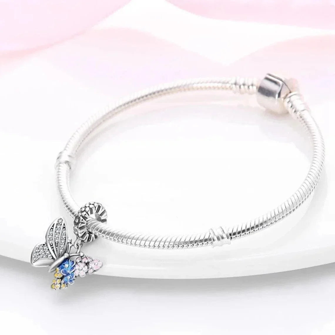 Charm Papillon et Fleur