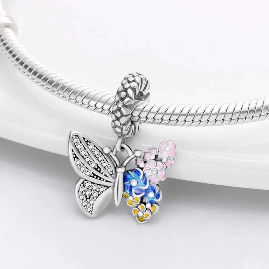 Charm Papillon et Fleur
