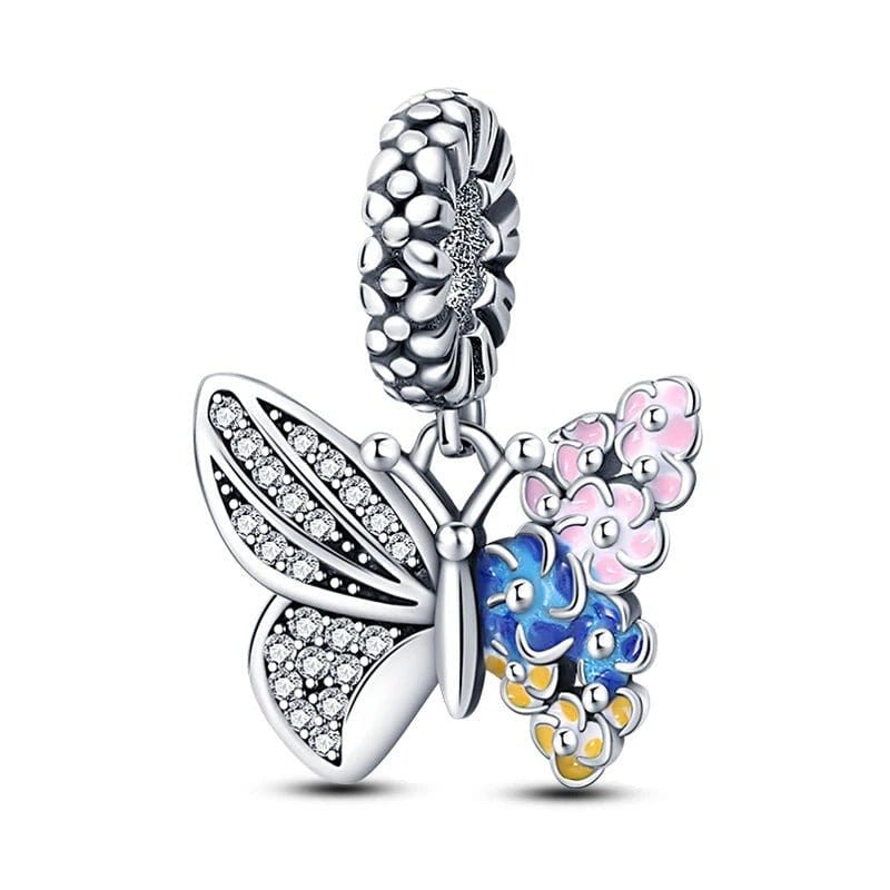Charm Papillon et Fleur