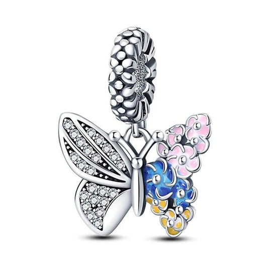 Charm Papillon et Fleur