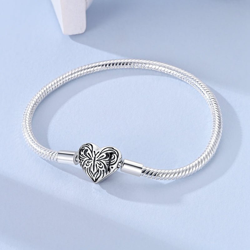 Bracelet Chaîne Serpent Cœur Papillon
