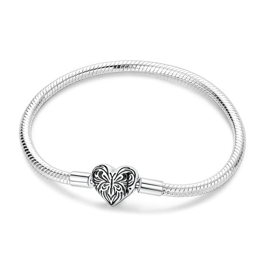 Bracelet Chaîne Serpent Cœur Papillon