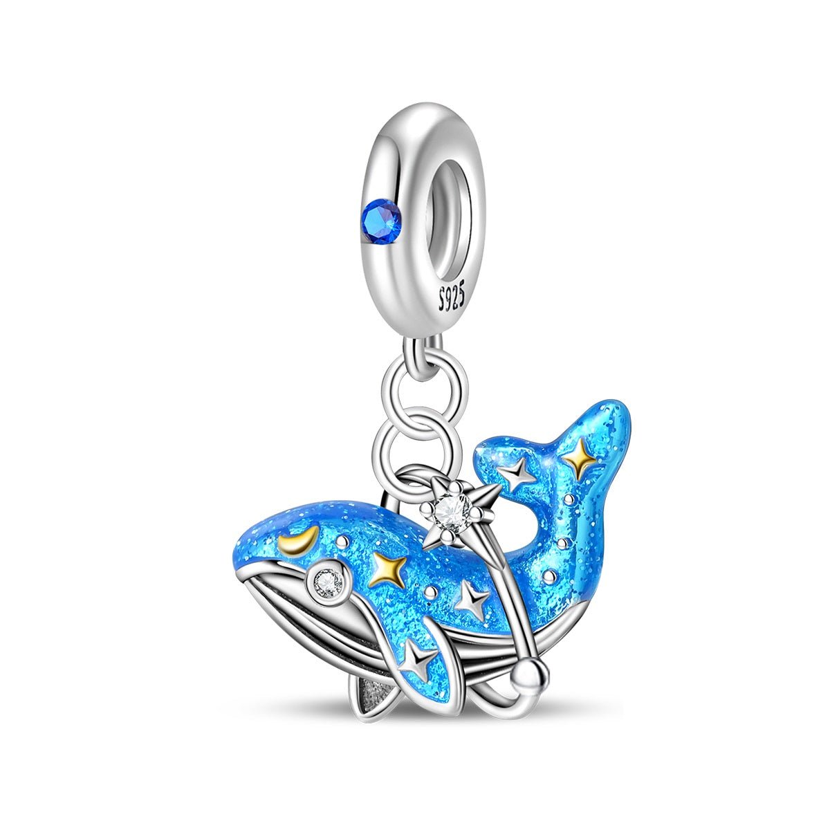 Charm Pendant Baleine Bleue Céleste