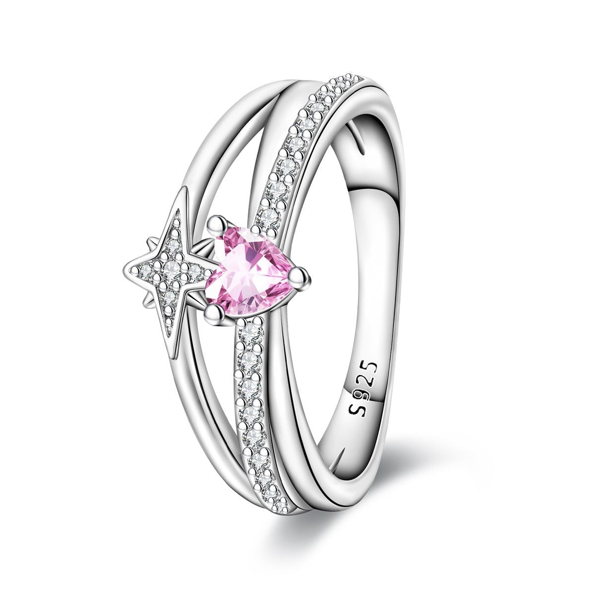 Bague Céleste Cœur Rose