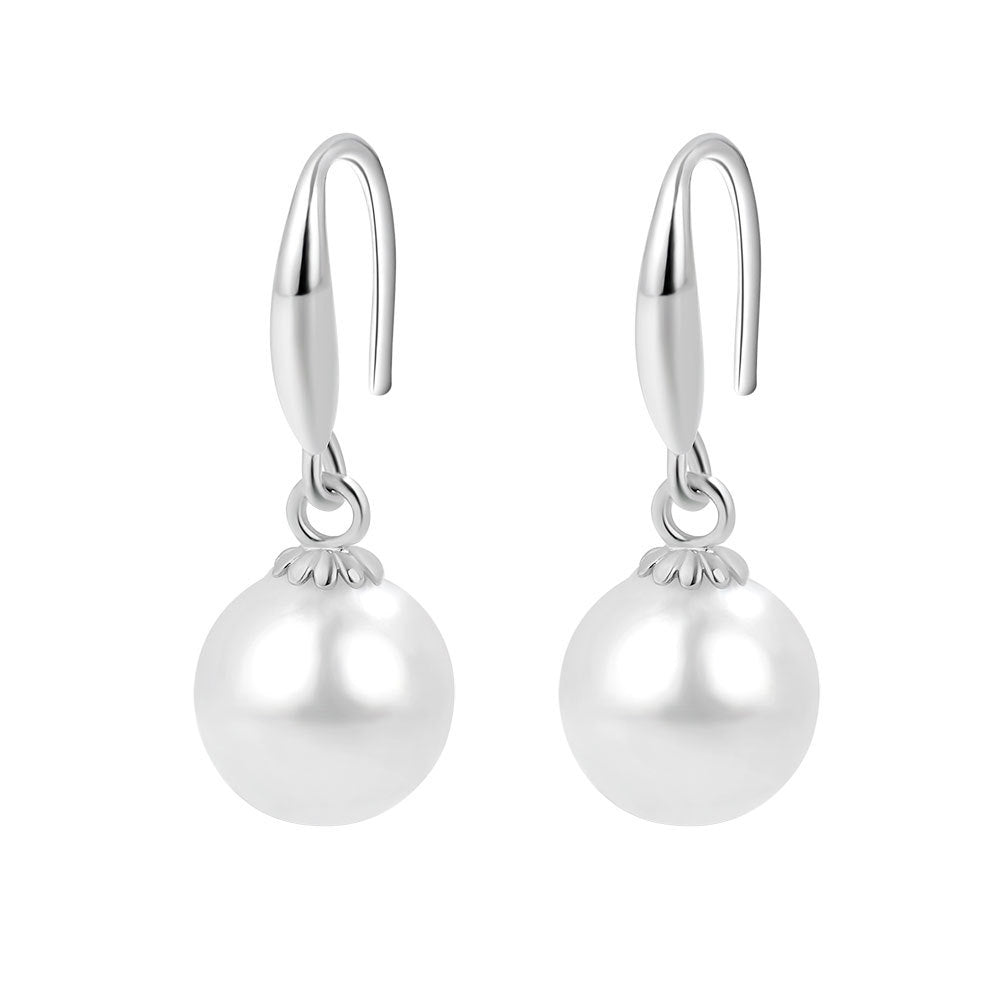 Boucles d'Oreilles Pendantes Perle Classique