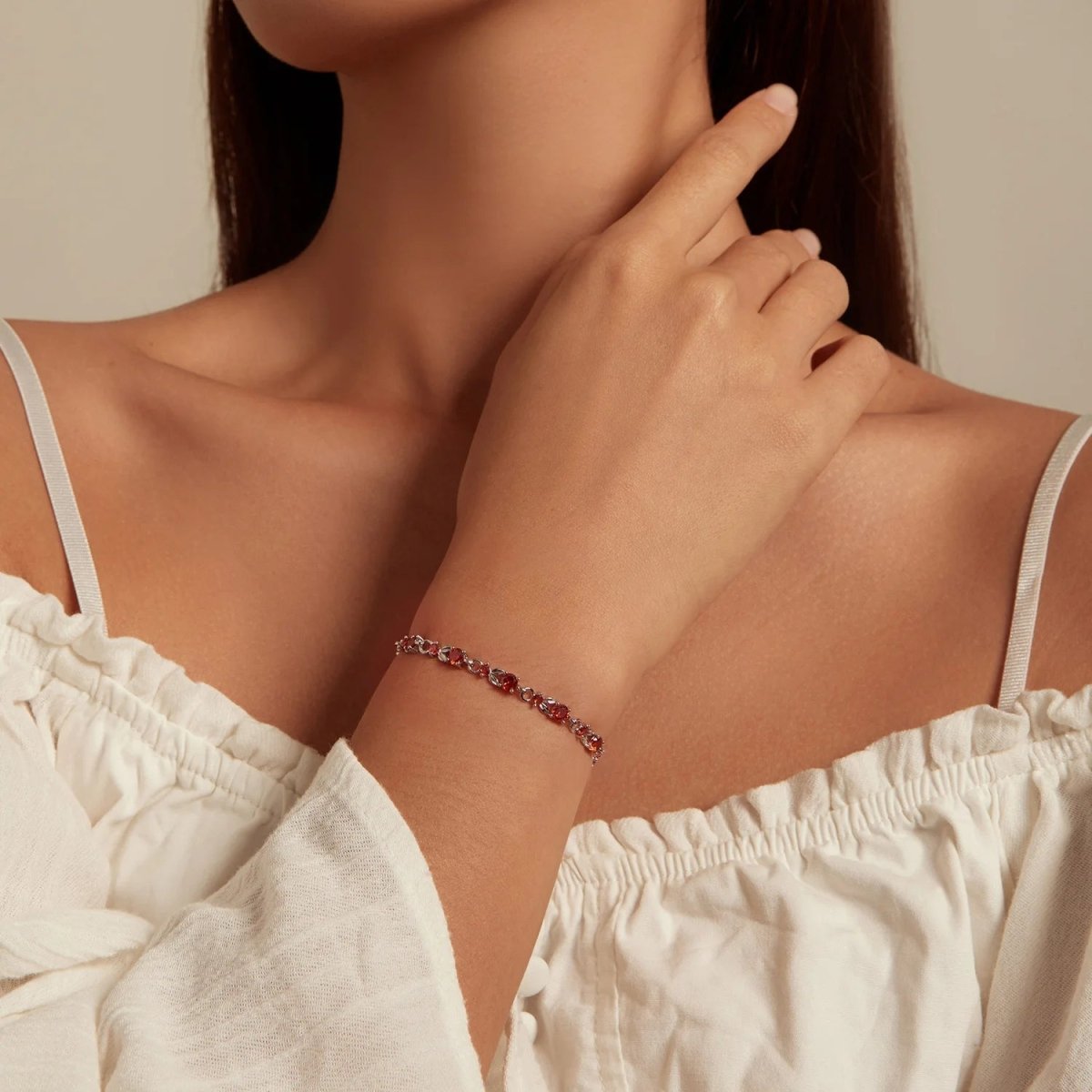 Bracelet Chaîne Tennis en Cristal Coloré