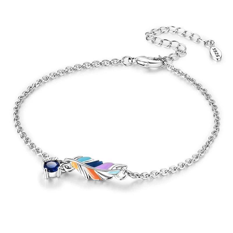 Bracelet Plumes Colorées
