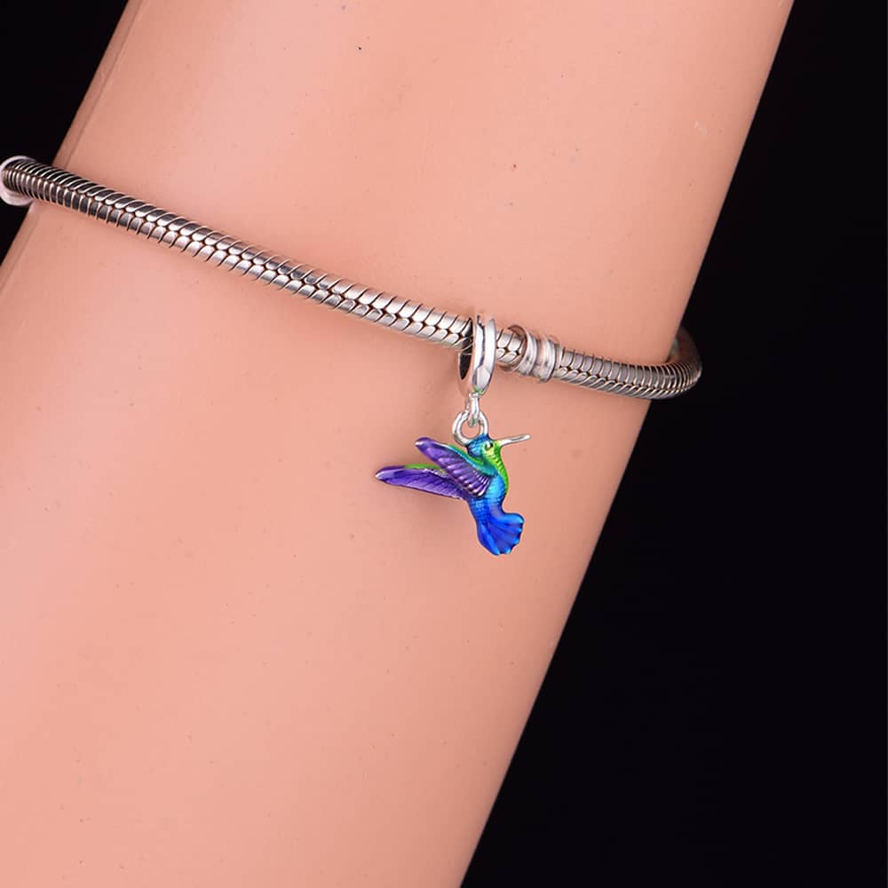 Charm Pendant Colibri Coloré