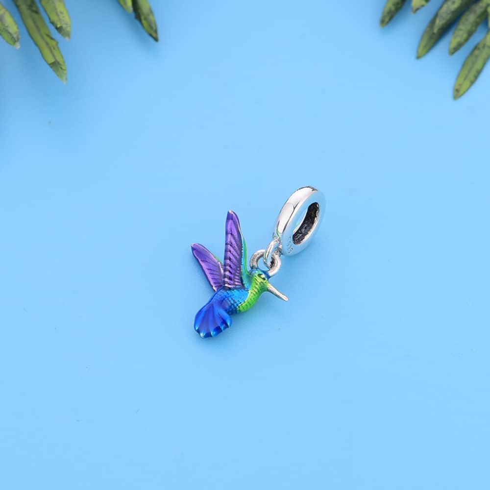 Charm Pendant Colibri Coloré