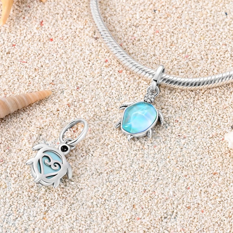 Charm Tortue Marine en Cristal