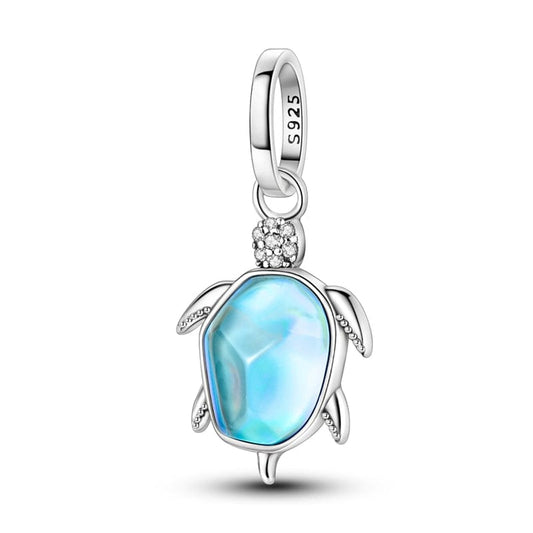 Charm Tortue Marine en Cristal