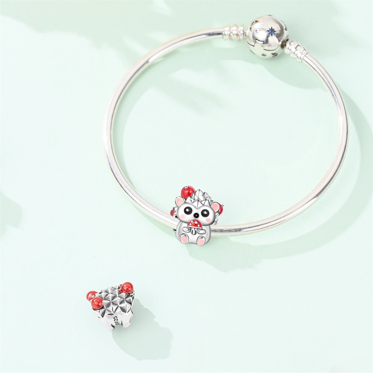 Charm Adorable Hérisson au Champignon