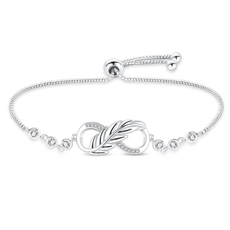 Bracelet Élégant Nœud Infini aux Accents de Cristal