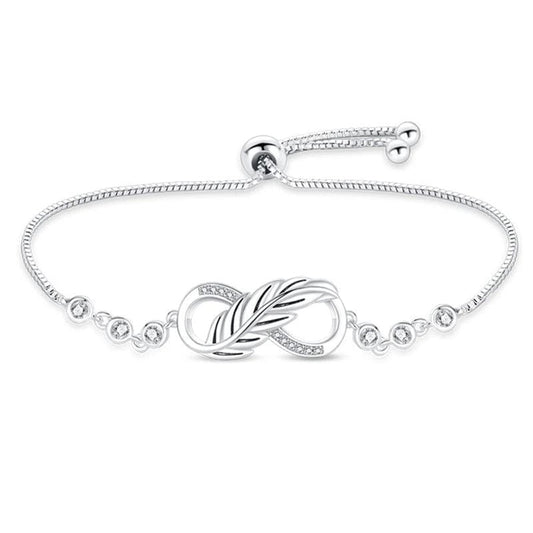 Bracelet Élégant Nœud Infini aux Accents de Cristal