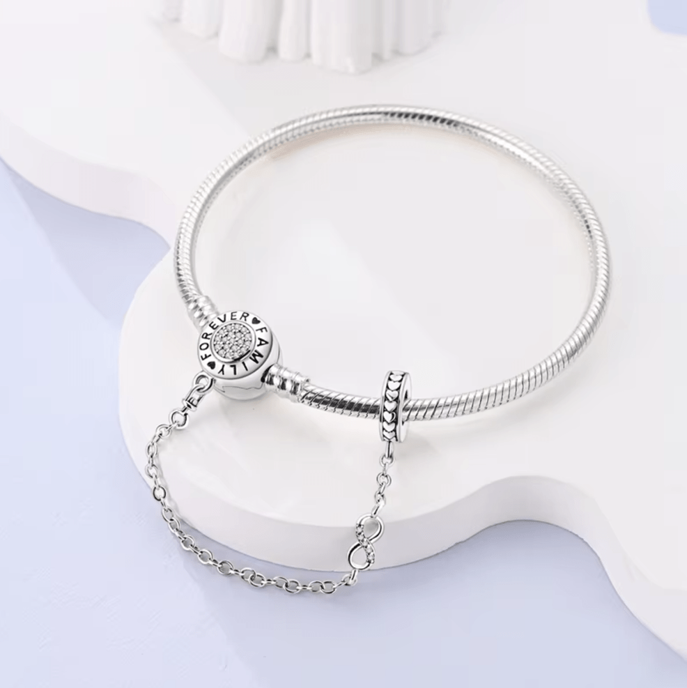 Bracelet Chaîne Serpent Family Forever avec Chaîne de Sécurité
