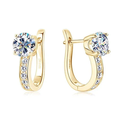 Boucles d'Oreilles Huggies Serties Rail