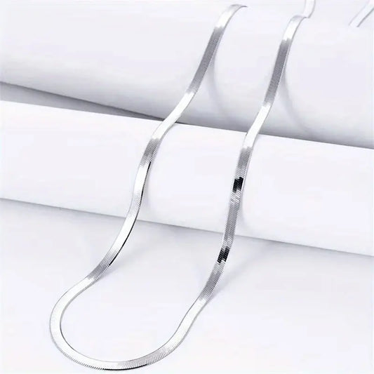 Collier chaîne cubaine biseautée 5 mm en acier inoxydable