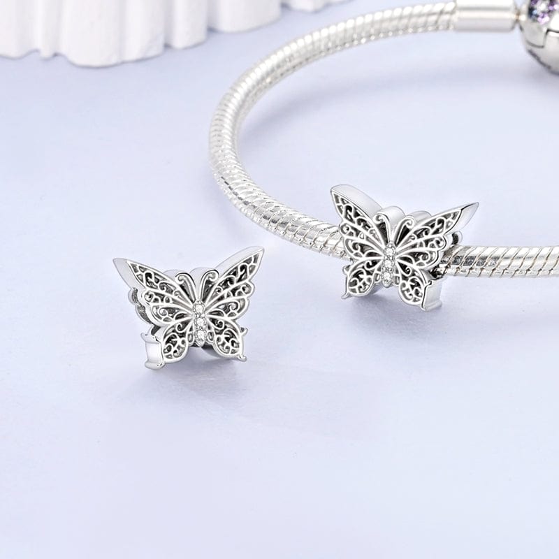 Charm Papillon Élégance Filigrane