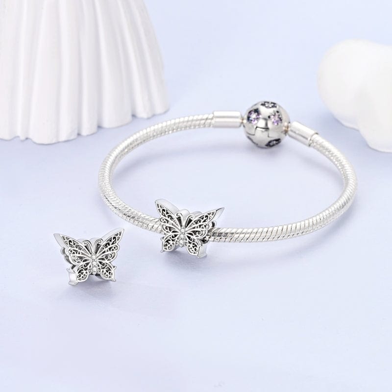Charm Papillon Élégance Filigrane