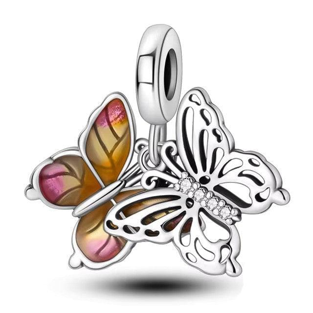 Charm Pendant Papillons en Vol