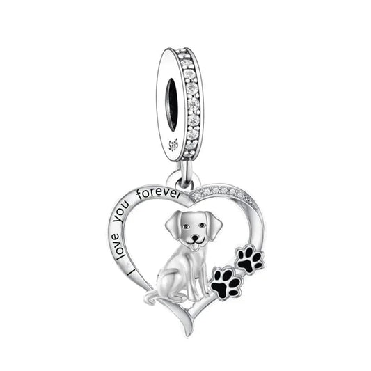 Charm Chien Labrador Forever Love