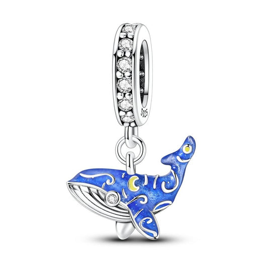 Charm Pendant Baleine Bleue Phosphorescente