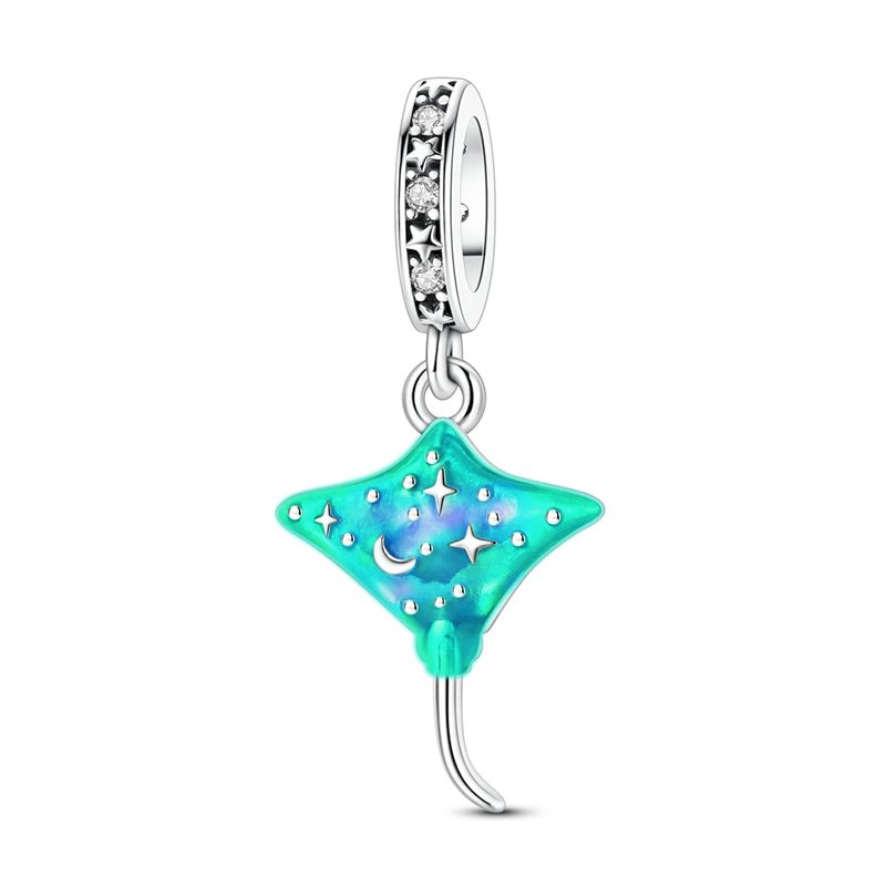 Charm Pendant Raie Cosmique Phosphorescente