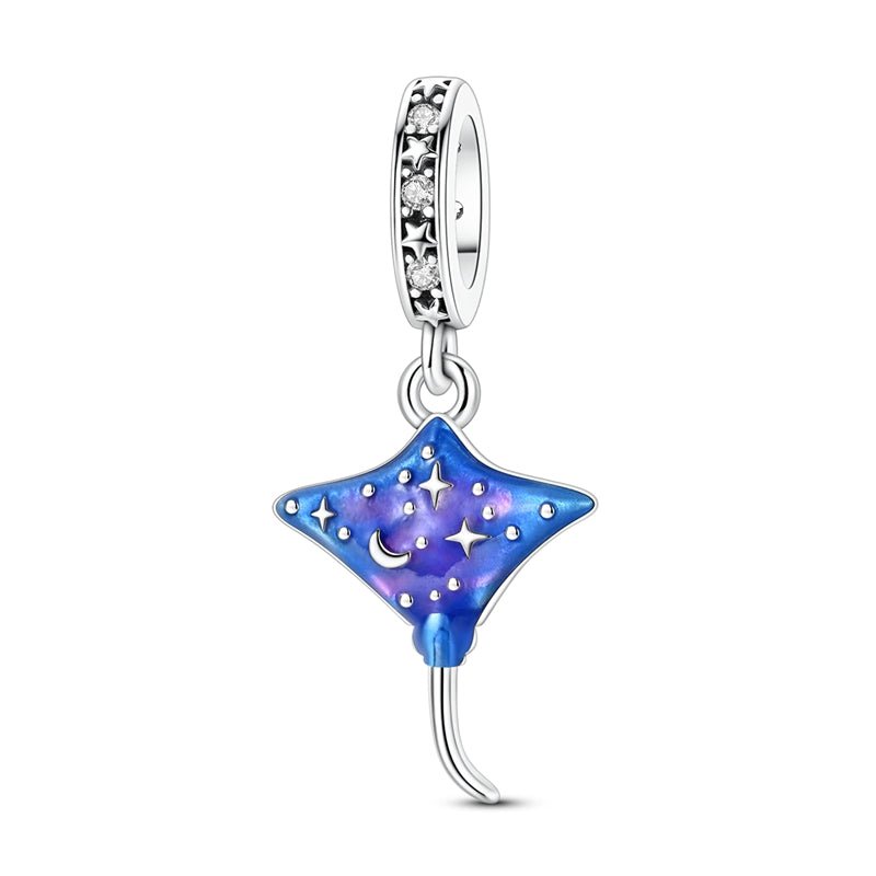Charm Pendant Raie Cosmique Phosphorescente