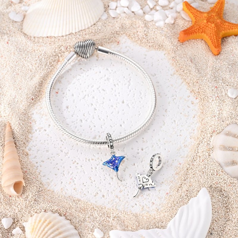 Charm Pendant Raie Cosmique Phosphorescente