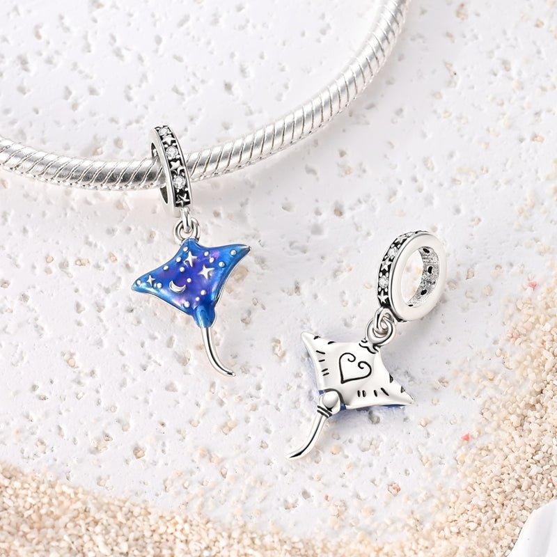 Charm Pendant Raie Cosmique Phosphorescente
