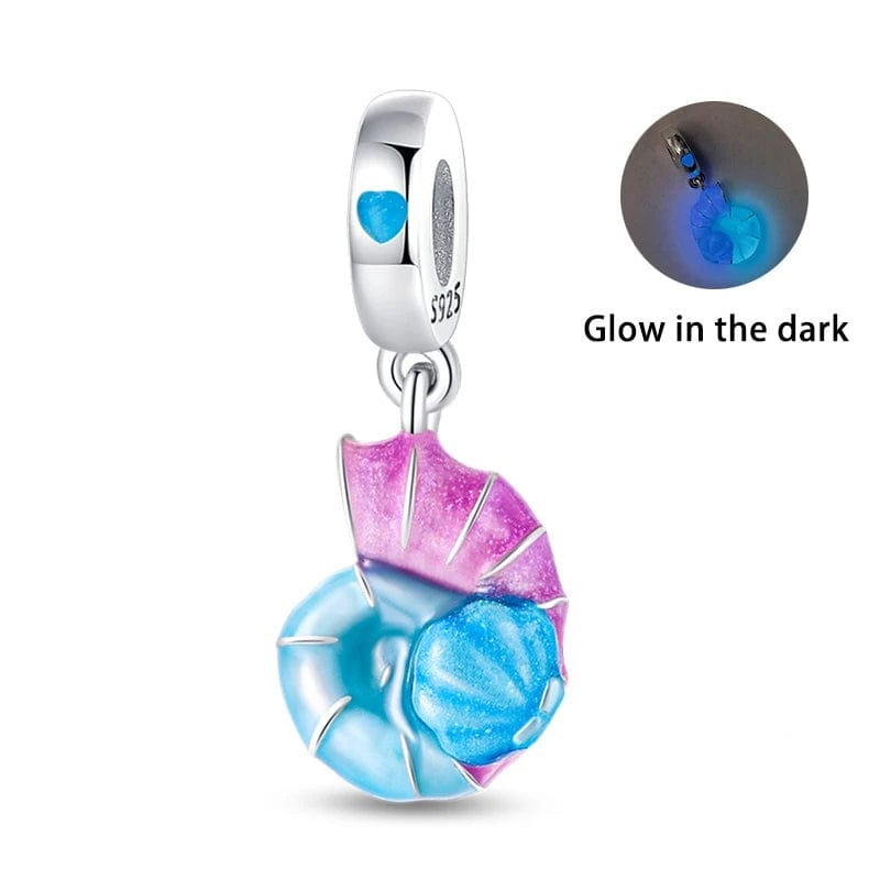 Charm Pendant Coquillage Phosphorescent