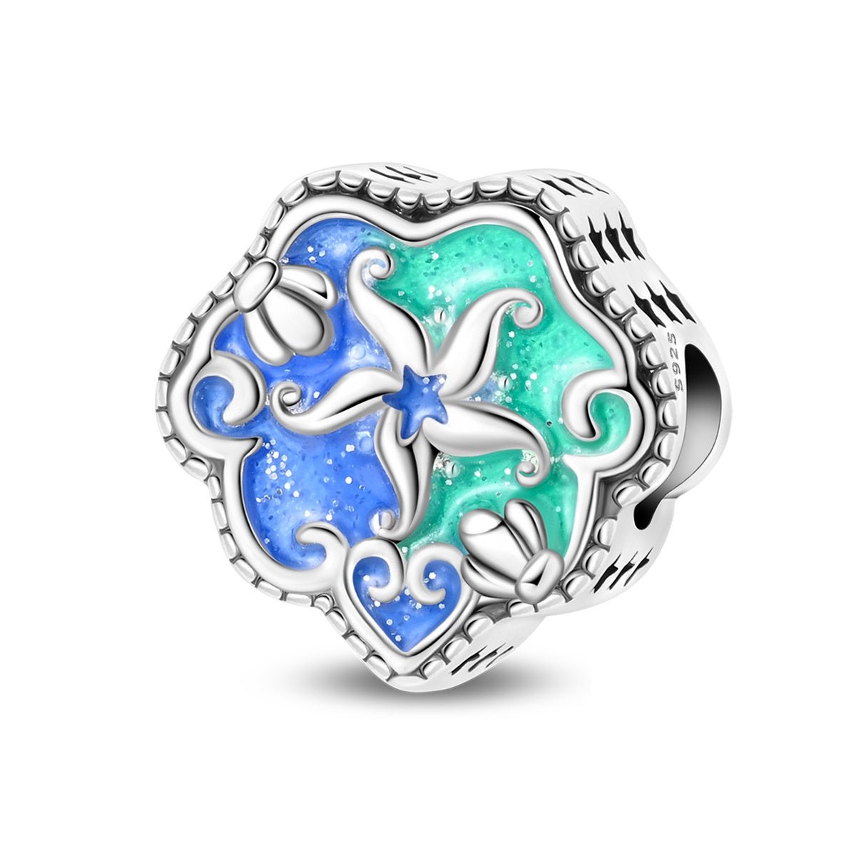 Charm Cœur Océan Étoile de Mer Phosphorescente