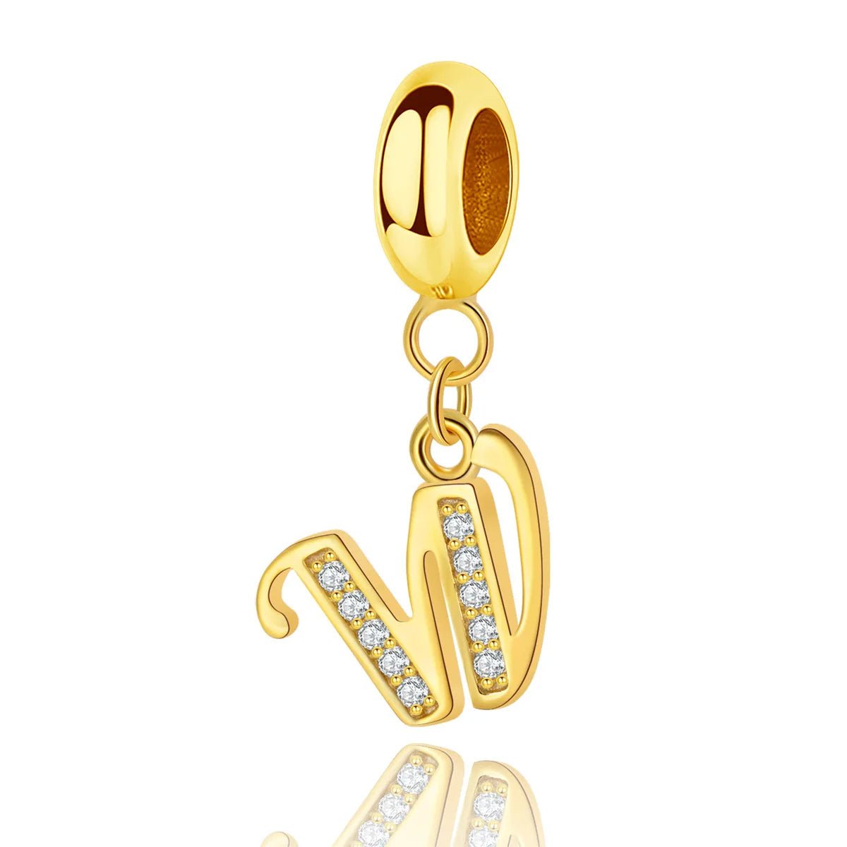 Charm Pendant Lettre Initiale Dorée A~Z
