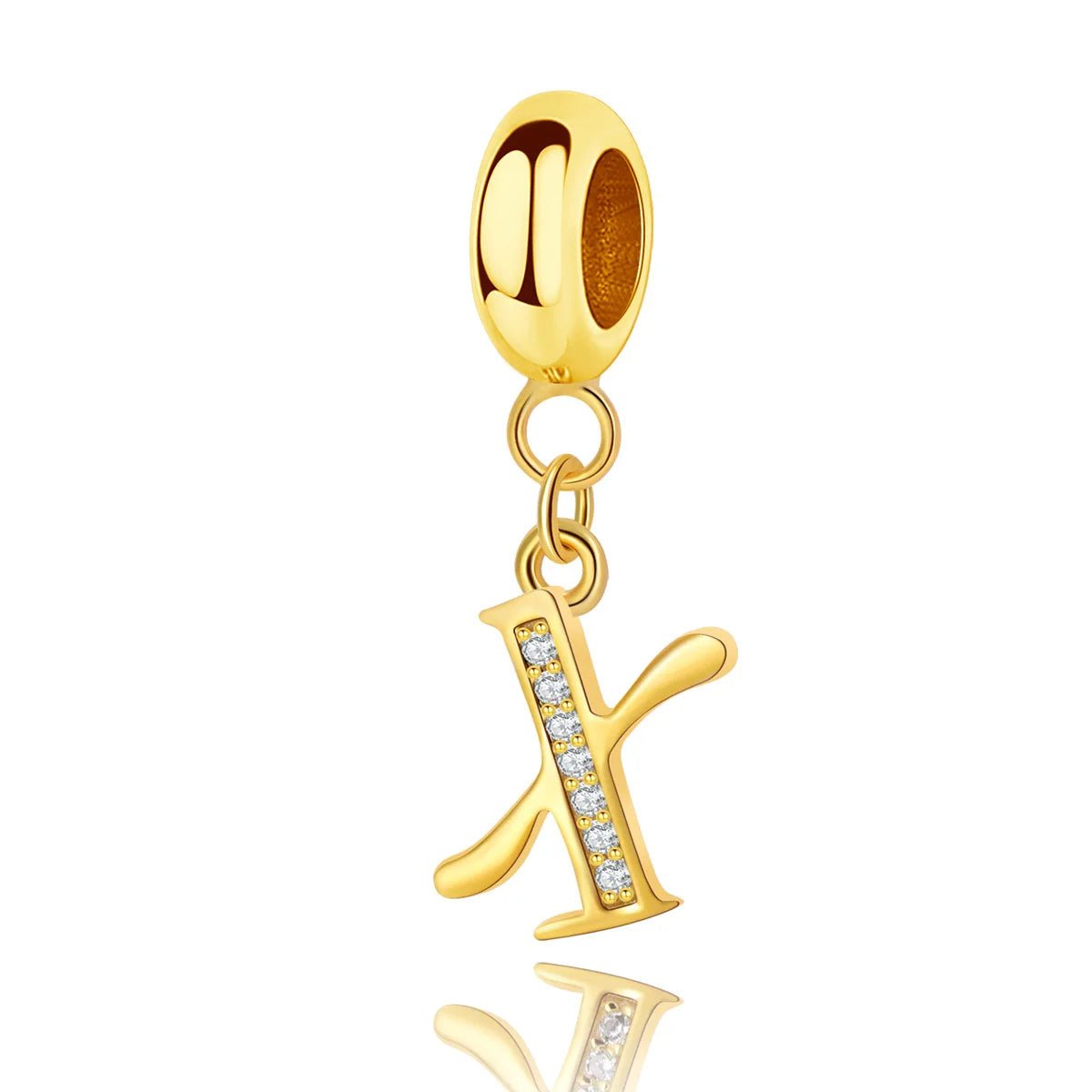 Charm Pendant Lettre Initiale Dorée A~Z