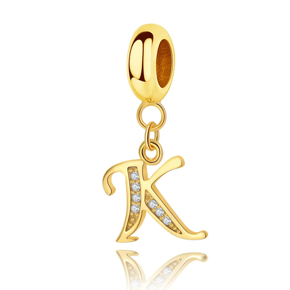 Charm Pendant Lettre Initiale Dorée A~Z