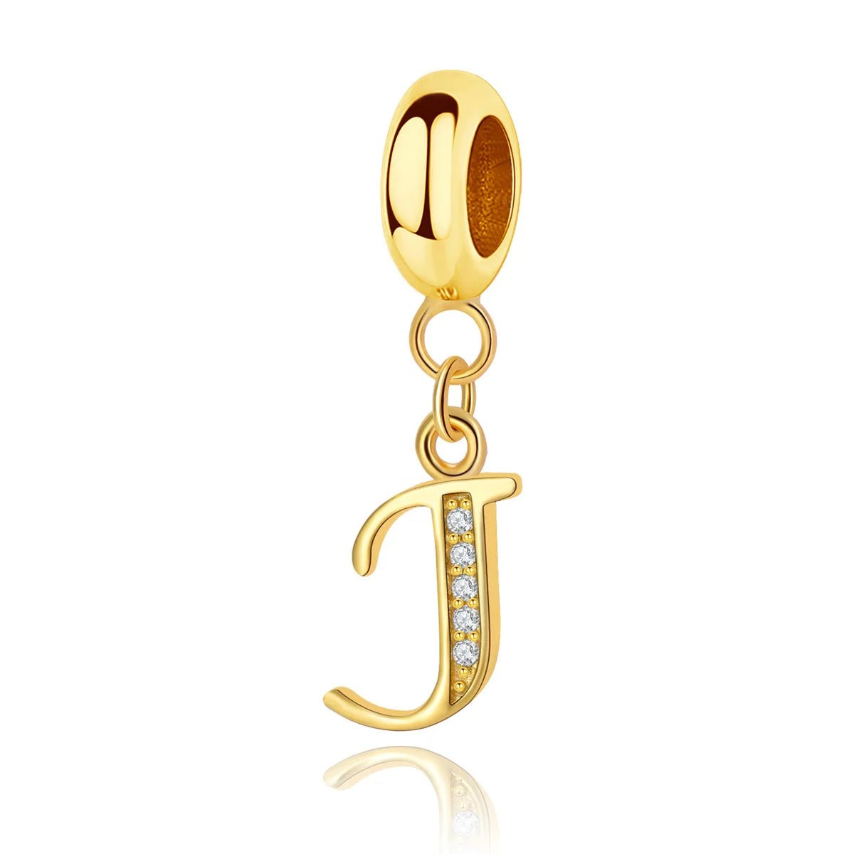 Charm Pendant Lettre Initiale Dorée A~Z
