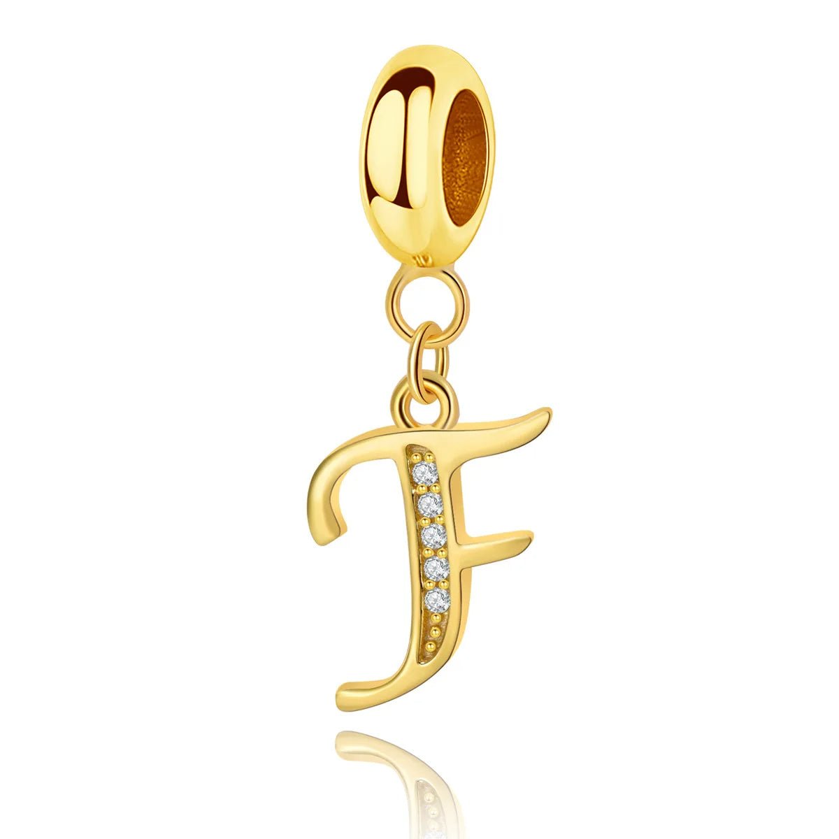 Charm Pendant Lettre Initiale Dorée A~Z