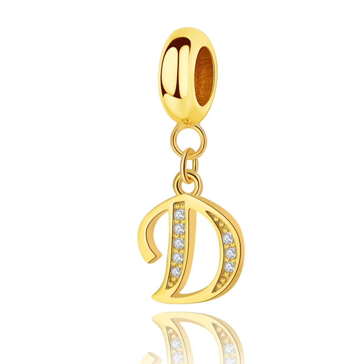 Charm Pendant Lettre Initiale Dorée A~Z